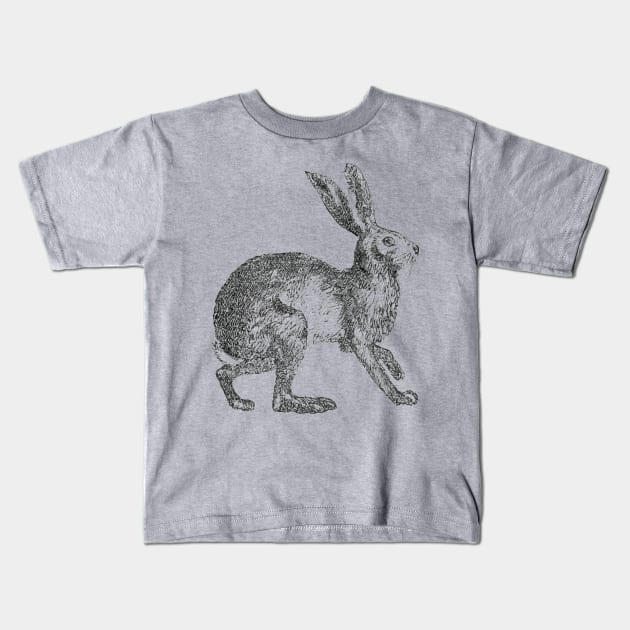 Vintage Hare Kids T-Shirt by Shepherd